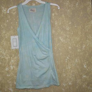 Gypsy 05 Tie Dye Faux Wrap Tunic Top S